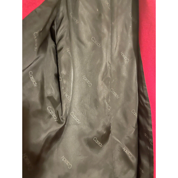 Cassidy VTG Red Women’s Hand Tailored Pure Wool Solid Red Lined Long Coat Sz 12 - Picture 6 of 11